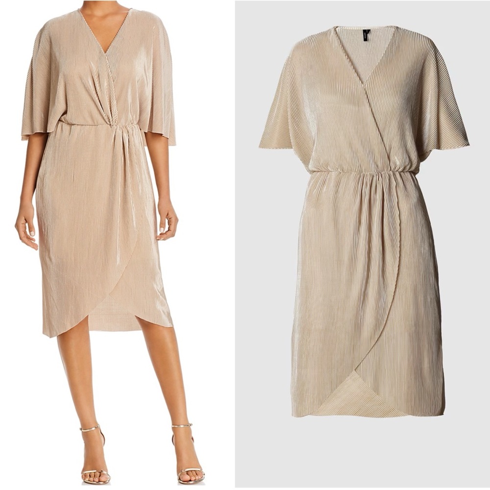 Vero Moda Beige Wrap Dress